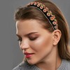Unique Bargains Women's Bling Double-layered Rhinestone Flannel Wide Edge Headband 5.71"x1.30" 1Pc - 2 of 4