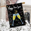 Happy New Year Applique House Flag Champagne Glasses 28" x 40" Briarwood Lane - 4 of 4