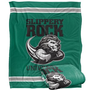 Slippery Rock University Primary Logo Silky Touch Blanket White 50x60 - 1 of 4