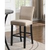 Roundhill Furniture Biony Fabric Bar Stools with Nailhead Trim, Tan, Set of 2 - 2 of 4