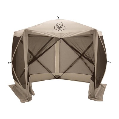 Gazelle 4-Person 5-Sided Portable Gazebo Screen Tent, Tan