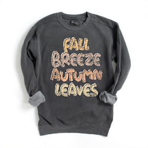 Simply Sage Market Women's Garment Dyed Fall Breeze Autumn Leaves Graphic Sweatshirt - 1 of 2
