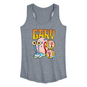 Women's - SpongeBob SquarePants - Gary The Snail Graphic Racerback Tank - 1 of 4