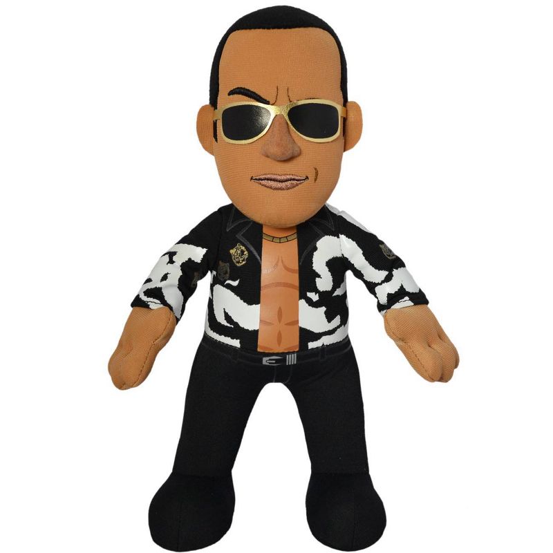 Bleacher Creatures WWE &#39;The Rock&#39; Retro with Shades 10&#34; Plush Figure, 1 of 5