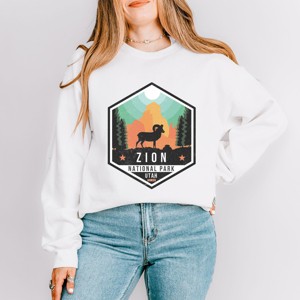 Zion National Park Badge -  Womens Graphic Sweatshirt - 1 of 4