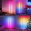 RGB LED Corner Floor Lamp - Music Sync, Smart App & Remote Control, 16 Million Colors for Bedroom, Living Room & Gaming Room - 4 of 4