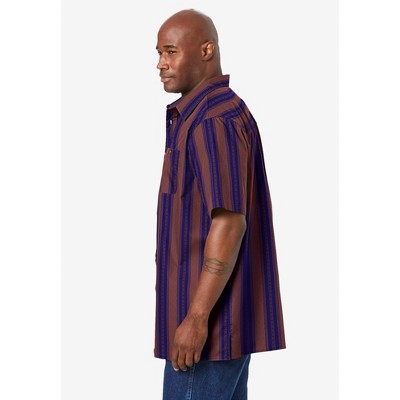 KingSize Striped Short-Sleeve Sport Shirt