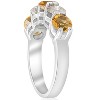 Pompeii3 2 1/2ct Citrine & Diamond 5-Stone Ring 14K White Gold - image 2 of 4