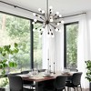 BAOURE Black Sputnik Chandeliers Farmhouse 40.76 in 24-Light Mid Century Modern Pendant Light Vintage Industrial Ceiling Hanging for Dining Room - 2 of 4