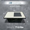 Four Seasons Courtyard 48" Steel 50K BTU Smokeless Propane Gas Fire Pit Rectangle Outdoor Heating Backyard Patio, Deck & Porch Table Fireplace, Black - 3 of 4