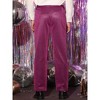 Lars Amadeus Men's Straight Leg Party Nightclub Glitter Metallic Dress Trousers - 3 of 4