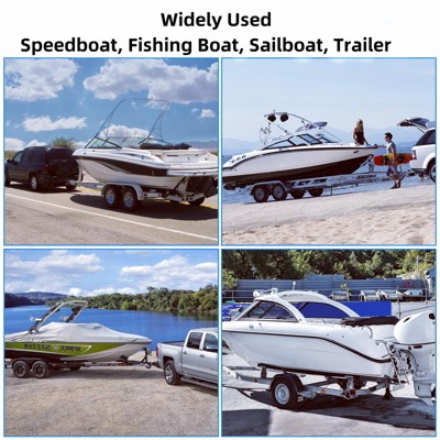 2PCS Boat Trailer Guide, 40"-60" Adjustable Design Trailer Guide Poles, Rustproof Galvanized Steel Trailer Guide, Trailer Guides with PVC Pipes