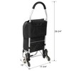 NAYSAYE Stair Climbing Trolley with Tri Wheels Foldable Utility Cart with Detachable Waterproof Bag, Black, 14.59"*5.5"*19.7" - 3 of 4