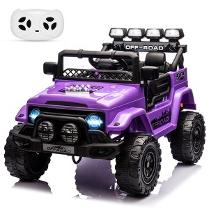 GARVEE 12V Kids Ride-On Truck with Remote Contro,Spring Suspension, 3 Speed Modes & LED Lights,Electric Toy Car for Boys Girls Ages 3-8 - 1 of 4