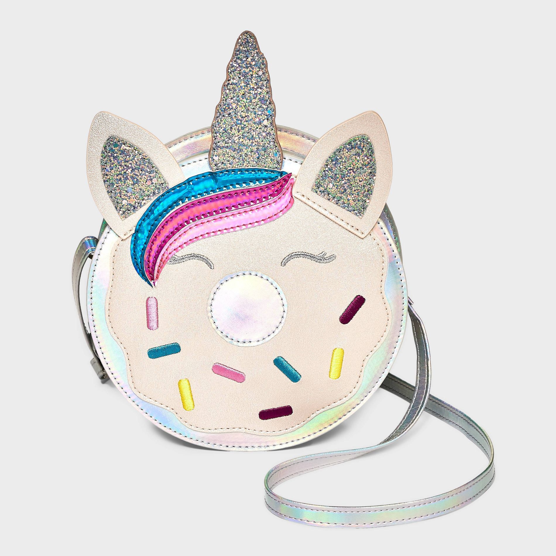 Girls' Unicorn Donut Crossbody Bag - Cat & Jack™: Faux Leather, Adjustable Strap