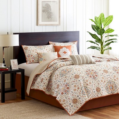 6pc Neda Reversible Coverlet Set Ivory - Madison Park