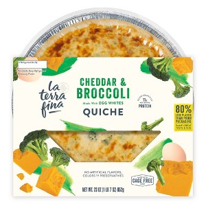 La Terra Fina Cheddar and Broccoli Quiche - 23oz - 1 of 4