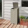 Dolonm 31GAL Outdoor Trash Can - Weatherproof, Large Capacity, Easy to Clean, Fade & Rust Resistant, Durable Resin Material,Light Grey - 2 of 4