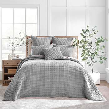 LEVTEX HOME Harleson Grey 3-Piece Grey, White Geometric Tufted Chenille and  Frayed Cotton King/Cal King Duvet Cover Set L51871KDS - The Home Depot