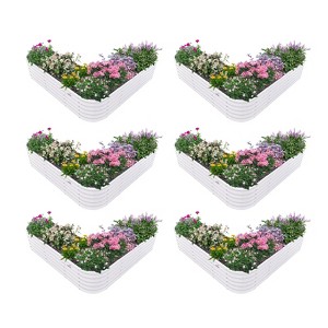 Anybear Heart-Shaped Galvanized Raised Garden Beds Outdoor, 81x81x18in Large Metal Planter Box, Anti-Rust - 1 of 4