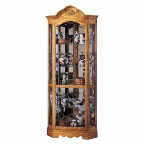 Howard Miller 680207 Wilshire Curio Cabinet 680207 Golden Oak - 1 of 2
