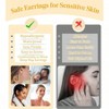 Surgical Steel Flat Back Earrings - 20G Hypoallergenic Stud & Hoop Set for Sensitive Ears & Cartilage Stacks - 4 of 4