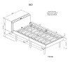 RISOKEYS Kids Twin Size Bed, Wooden Twin Platform Bed for Boys,Girls, Teens, Twin Bed Frames for Kids,Suitable for Bedroom,Apartment - 3 of 4