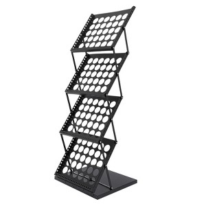 YIYIBYUS Foldable Magazine Stand, 4-tier Book Display Shelf - 1 of 4