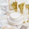 Dexmalle 700PCS Gold Plastic Dinnerware Set,Wedding/Party - 3 of 4