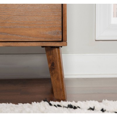 Mid-Century Modern Double Dresser in Walnut with Bronze Hardware