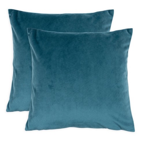 Tagltd Velvet Lumbar Pillow Teal Christmas Throw Pillow Solid