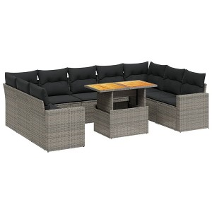 vidaXL Garden Sofa Set Gray - 1 of 4