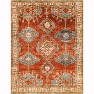 Mark & Day St Elmo Washable Woven Indoor Area Rugs Bright Orange - 1 of 4