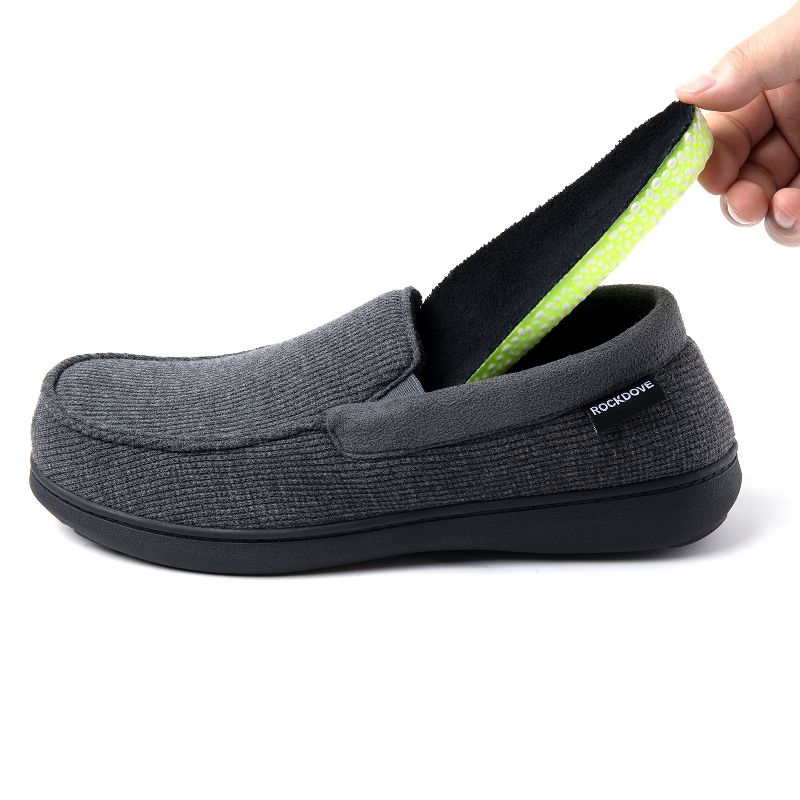 RockDove Men's SILVADUR Anti-Odor Moc Slipper with Removable Insole, 4 of 11