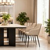 Racxily 2-Piece Beige Dining Chair Set, Modern Padded Chairs with Wide Seat for Small Spaces, Kitchen & Living Room - 4 of 4
