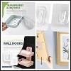 LunaLulinlk Transparent Double-Sided Adhesive Wall Hooks, Nail-Free and Damage-Free, Strong Self-Stick Hangers - 4 of 4