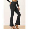 Allegra K Women's High Waist Raw Hem Flared Bottom Casual Jeans Pants - 2 of 4