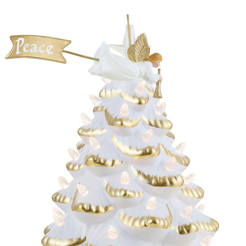 Mr. Christmas Animated Nostalgic Ceramic LED White Christmas Tree - 14", 5 of 7