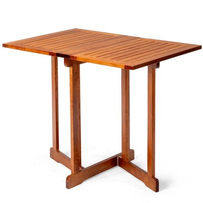 Karl Home  3Ft. Brown Rectangular Patio Folding Wood Table
