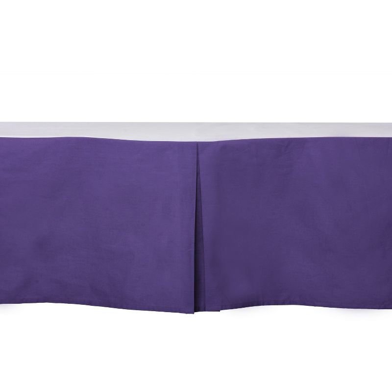 Bacati - Solid Purple crib skirt, 3 of 4
