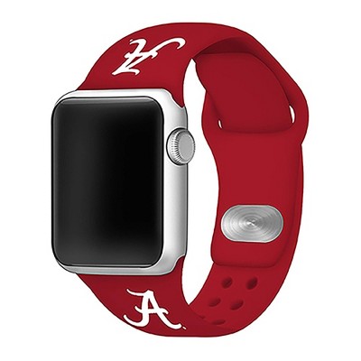 NCAA Alabama Crimson Tide Silicone Apple Watch Band 38mm - Red