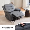 Oversized Manual Reclining Rocking Chair, 360 Swivel Glider with Cup Holder, Massage and Heat - 3 of 4