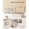 Stackable Jewelry Trays, 4 - Tier Box with Glass Lid, Removable Dividers, for Vanity Table, 6.7x11x7.2 Inches, Gift Idea, Cloud White - 4 of 4
