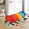 VEVOR Kids Play Tunnel Tent for Toddlers, Colorful Pop Up Caterpillar Crawl Tunnel Toy for Baby or Pet, Collapsible Gift, Multicolor - 2 of 4