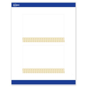 Avery Rectangle Postcards, Gold Lace Trim Pattern, 4" x 6" - 1 of 4