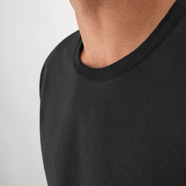 Hanes Red Label Camiseta de cuello redondo para hombre, teñida, paquete de 6 - Negro/Gris/Azul 3