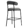 Grey Counter Height Bar Stools Teddy Fabric Cover Kitchen Island Counter Bar Stools - 3 of 4