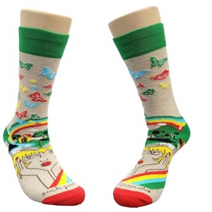 A Book Lovers Dream Sock with Butterflies Socks from the Sock Panda (Women's Sizes, Adult Medium) - 1 of 4
