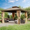EROMMY Aluminum Patio Gazebo, Hardtop Gazebo With Galvanized Steel Roof And Aluminum Frame - 2 of 4
