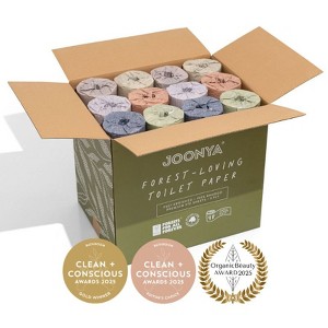 Joonya Bamboo Toilet Paper - 48 Double Length Rolls (370 Sheets), Pillowy Soft, Ultra Strong, 100% FSC-Certified Bamboo - 1 of 4